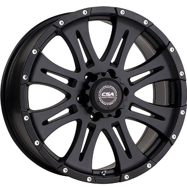 CSA Raptor Large Cap Satin Black Alloy - 17X8 5/150 P47