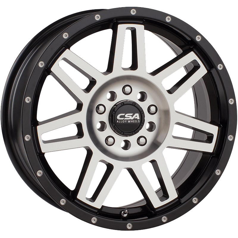 CSA Renegade Small Cap Gloss Black Machined Face Alloy - 16X8 5/120 P35