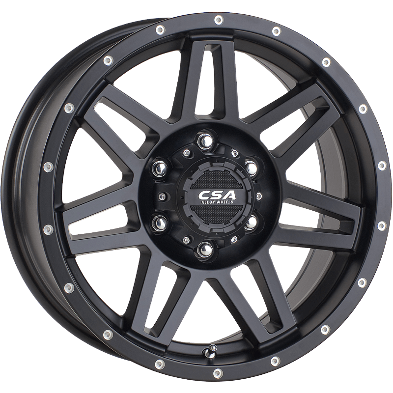 CSA Renegade Large Cap Satin Black Alloy - 16X8 6/139.7 P35