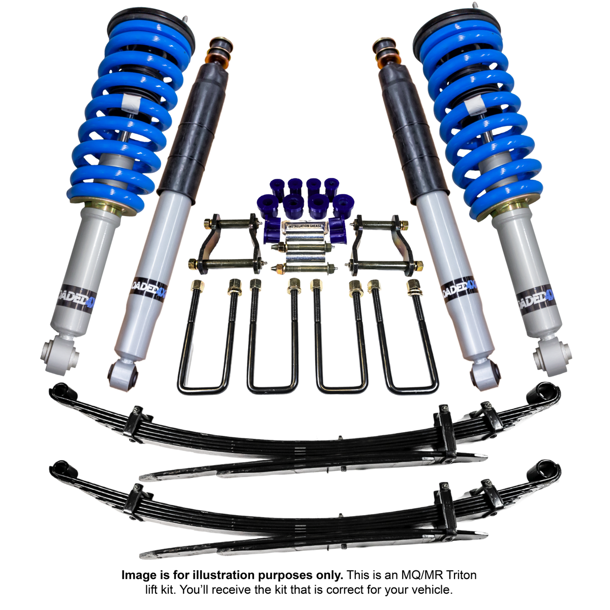Loaded 4X4 50mm Lift Kit: NISSAN NAVARA NP300/D23 LEAF REAR (2015-2020)