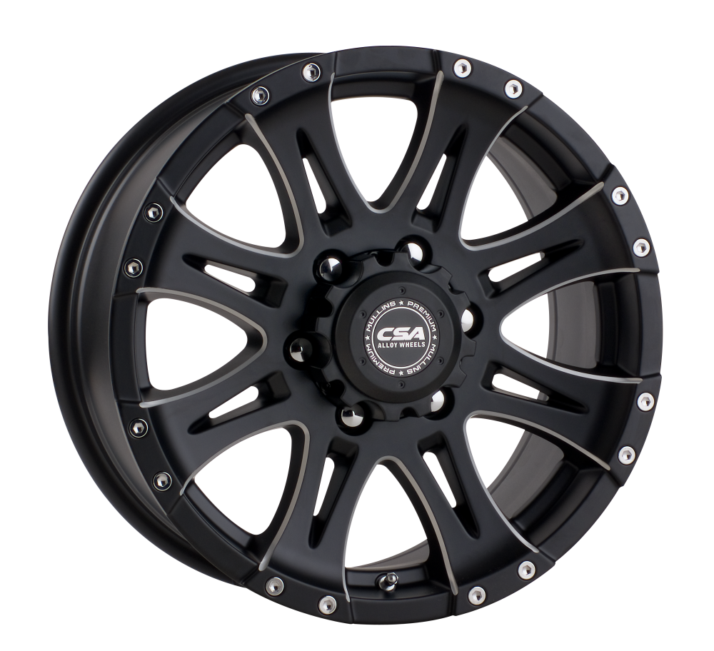 CSA Raptor Large Cap Satin Black Milled Alloy - 17X8 6/139.7 P25