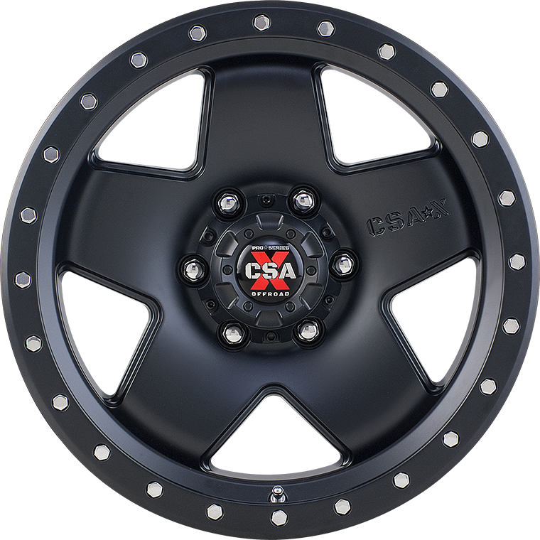 CSA-X Riot Satin Black Alloy - 17X9 6/139.7 P30