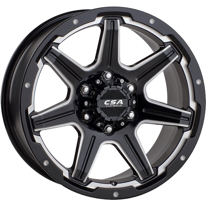 CSA Scorpion Large Cap Gloss Black Milled Edge Alloy - 18X9 6/139.7 P35